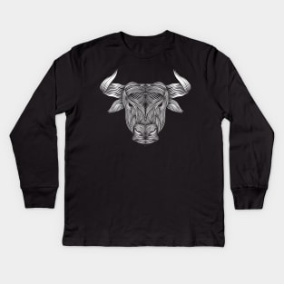 bull silhouette Kids Long Sleeve T-Shirt